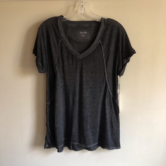 NEW Calvin Klein Performance Relaxed Icy Wash Swing T-Shirt - Black - Small - Picture 1 of 5